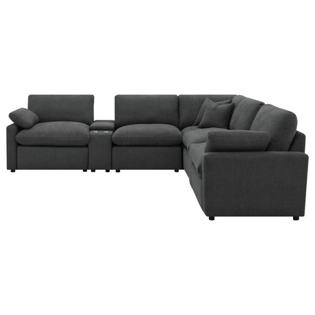 Collins Dark Gray 7-Piece Modular Power Reclining Sectional from Coaster - Luna Furniture