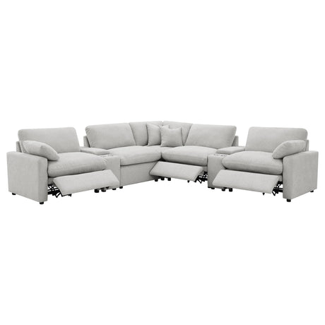 Collins Gray 7-Piece Modular Power Reclining Sectional from Coaster - Luna Furniture