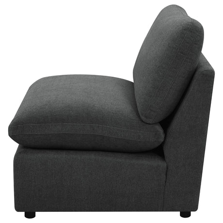 Collins Modular Armless Chair Dark Grey from Coaster - Luna Furniture
