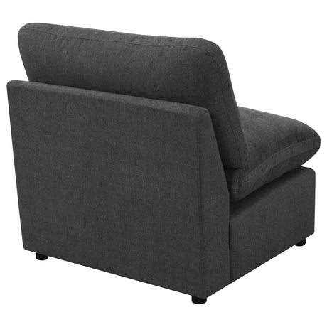 Collins Modular Armless Chair Dark Grey from Coaster - Luna Furniture