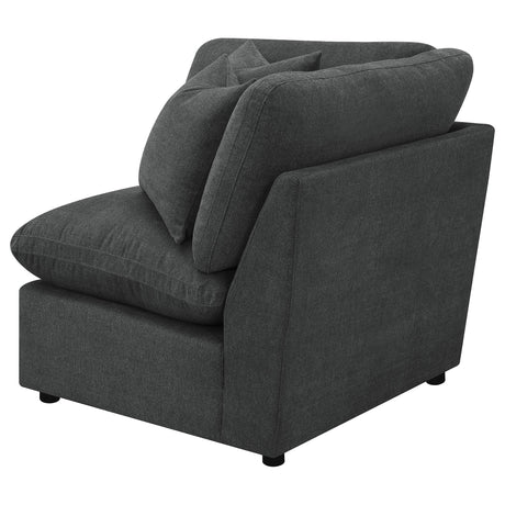 Collins Modular Corner Chair Dark Grey from Coaster - Luna Furniture