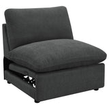 Collins Modular Power Armless Recliner Dark Grey from Coaster - Luna Furniture