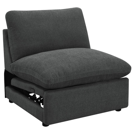 Collins Modular Power Armless Recliner Dark Grey from Coaster - Luna Furniture