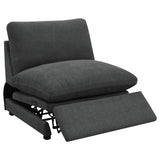 Collins Modular Power Armless Recliner Dark Grey from Coaster - Luna Furniture