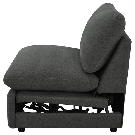 Collins Modular Power Armless Recliner Dark Grey from Coaster - Luna Furniture