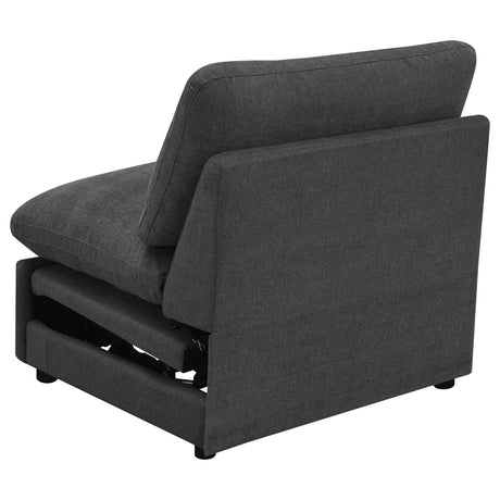 Collins Modular Power Armless Recliner Dark Grey from Coaster - Luna Furniture