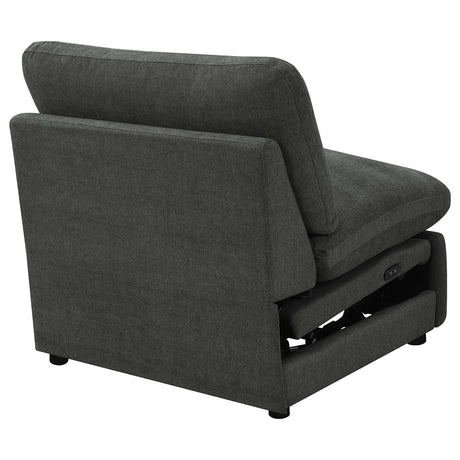 Collins Modular Power Armless Recliner Dark Grey from Coaster - Luna Furniture