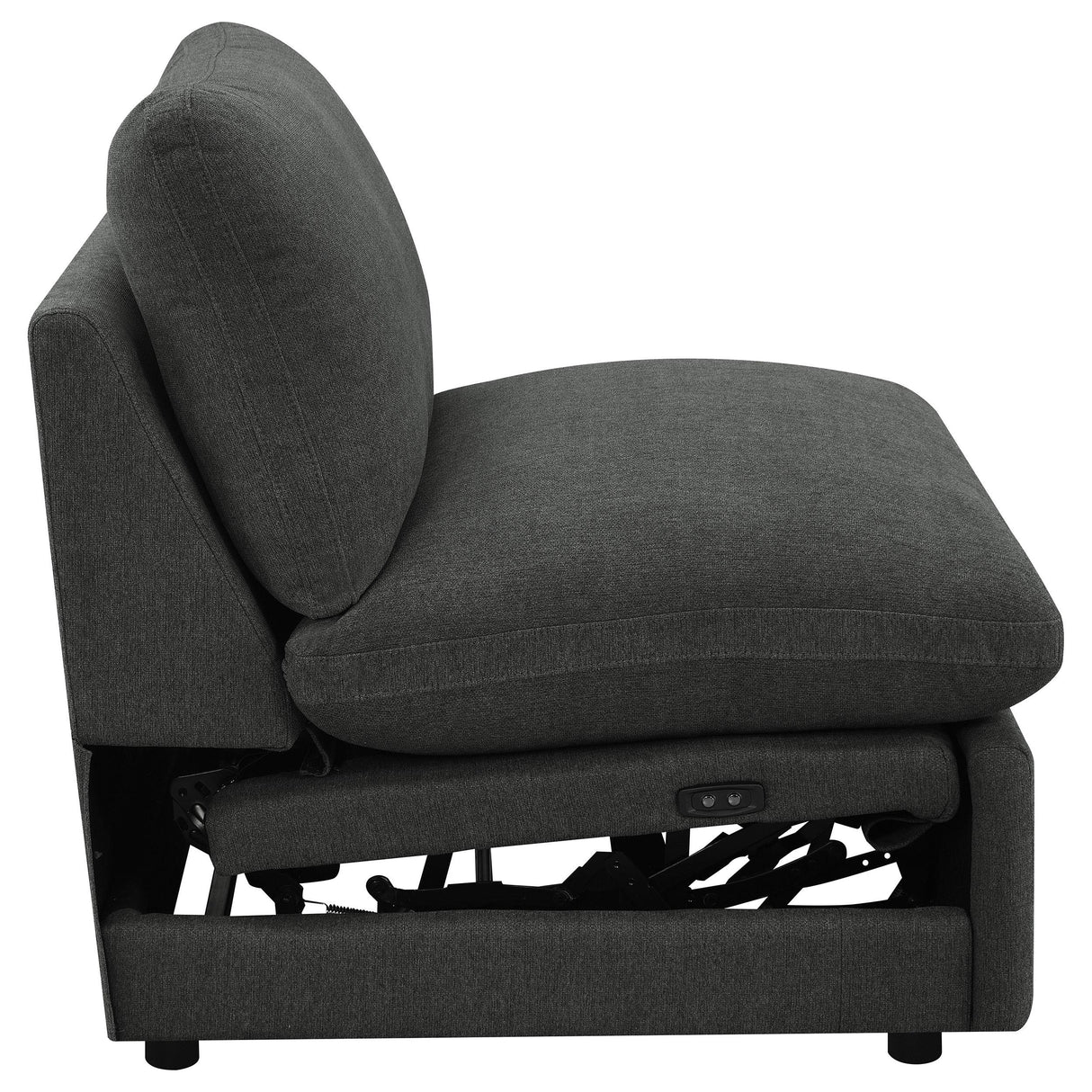 Collins Modular Power Armless Recliner Dark Grey from Coaster - Luna Furniture