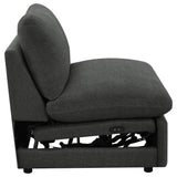 Collins Modular Power Armless Recliner Dark Grey from Coaster - Luna Furniture