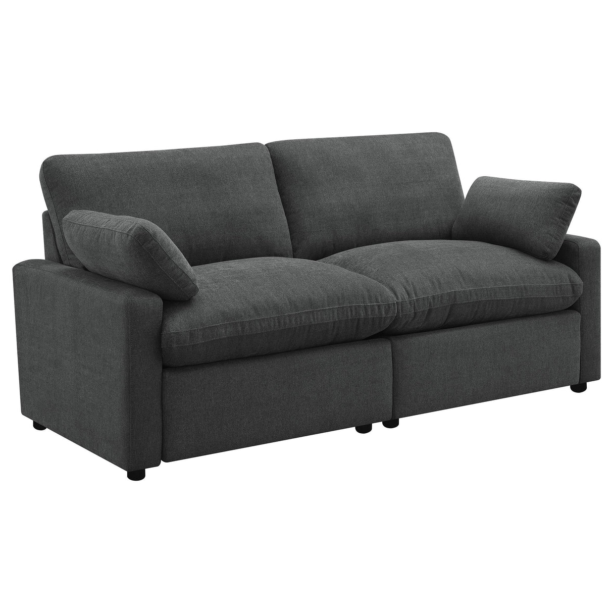 Collins Dark Gray Modular Power Reclining Loveseat from Coaster - Luna Furniture