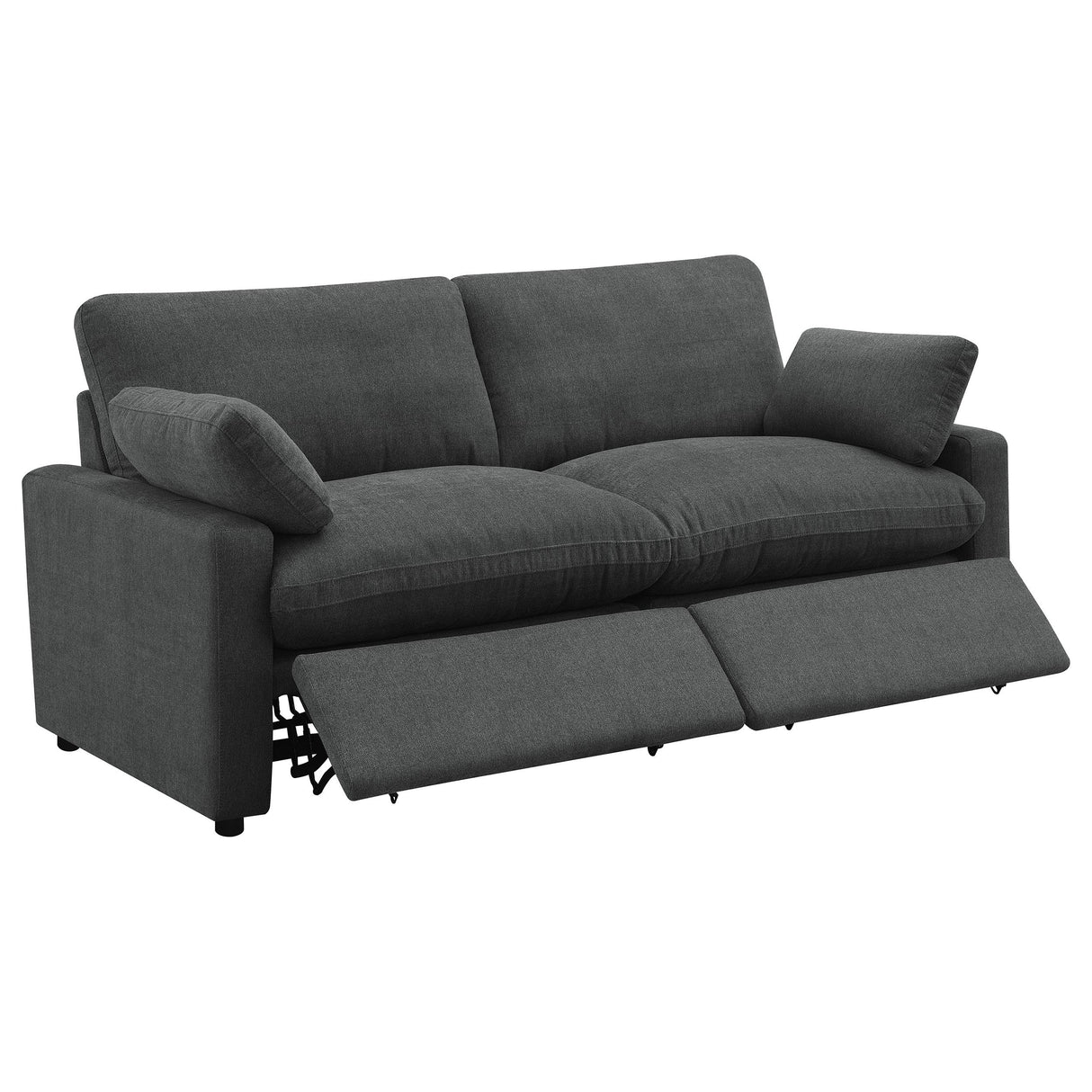Collins Dark Gray Modular Power Reclining Loveseat from Coaster - Luna Furniture