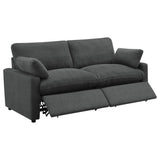 Collins Dark Gray Modular Power Reclining Loveseat from Coaster - Luna Furniture