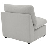 Collins Gray Upholstered Armless Chair from Coaster - Luna Furniture