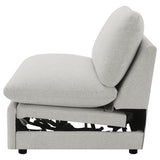 Collins Upholstered Armless Power Recliner Grey from Coaster - Luna Furniture