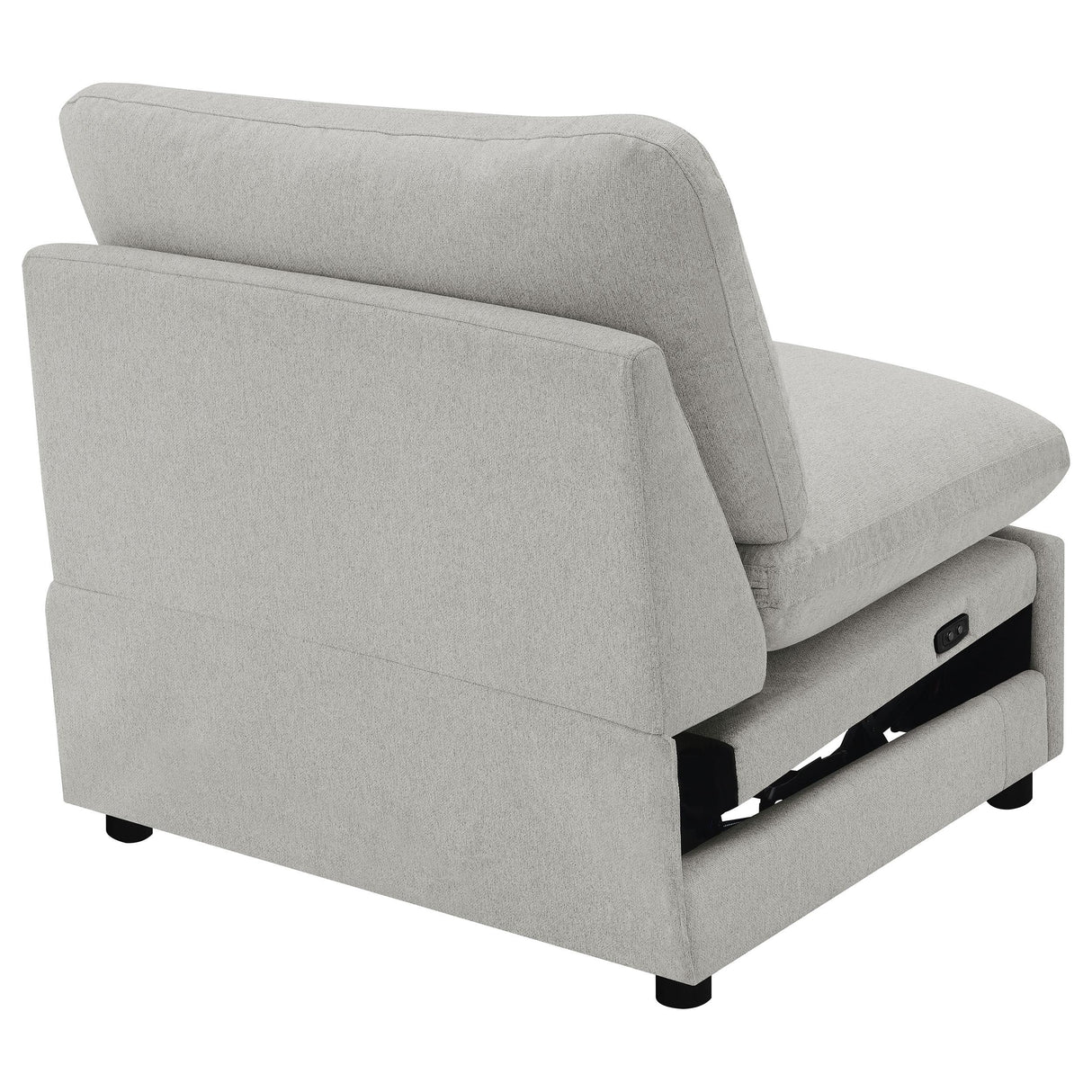 Collins Upholstered Armless Power Recliner Grey from Coaster - Luna Furniture