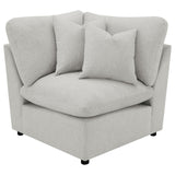 Collins Grey Upholstered Corner Chair from Coaster - Luna Furniture