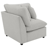 Collins Grey Upholstered Corner Chair from Coaster - Luna Furniture