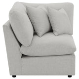 Collins Grey Upholstered Corner Chair from Coaster - Luna Furniture