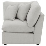 Collins Grey Upholstered Corner Chair from Coaster - Luna Furniture