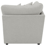 Collins Grey Upholstered Corner Chair from Coaster - Luna Furniture