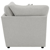 Collins Grey Upholstered Corner Chair from Coaster - Luna Furniture