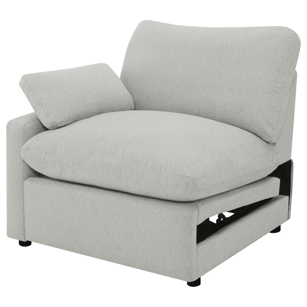 Collins Upholstered LAF Power Recliner Grey from Coaster - Luna Furniture