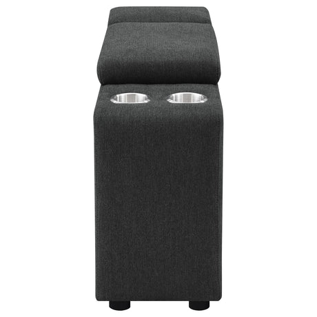 Collins Upholstered Modular Storage Console Dark Grey from Coaster - Luna Furniture