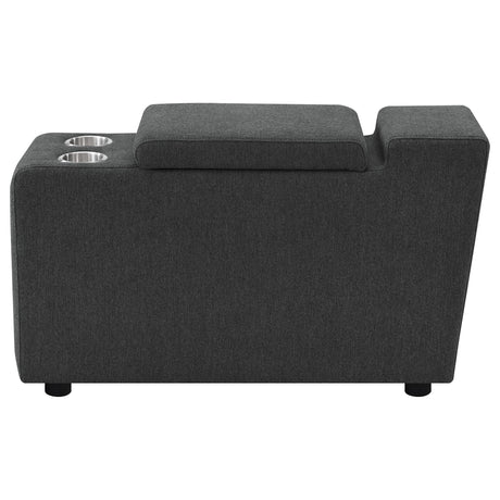 Collins Upholstered Modular Storage Console Dark Grey from Coaster - Luna Furniture