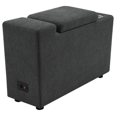 Collins Upholstered Modular Storage Console Dark Grey from Coaster - Luna Furniture
