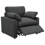 Collins Dark Gray Power Recliner Chair from Coaster - Luna Furniture