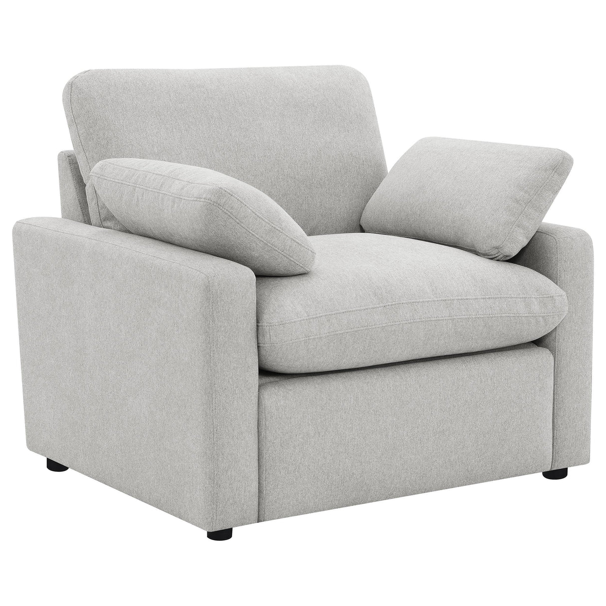 Collins Gray Upholstered Power Recliner Chair from Coaster - Luna Furniture