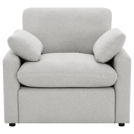Collins Gray Upholstered Power Recliner Chair from Coaster - Luna Furniture