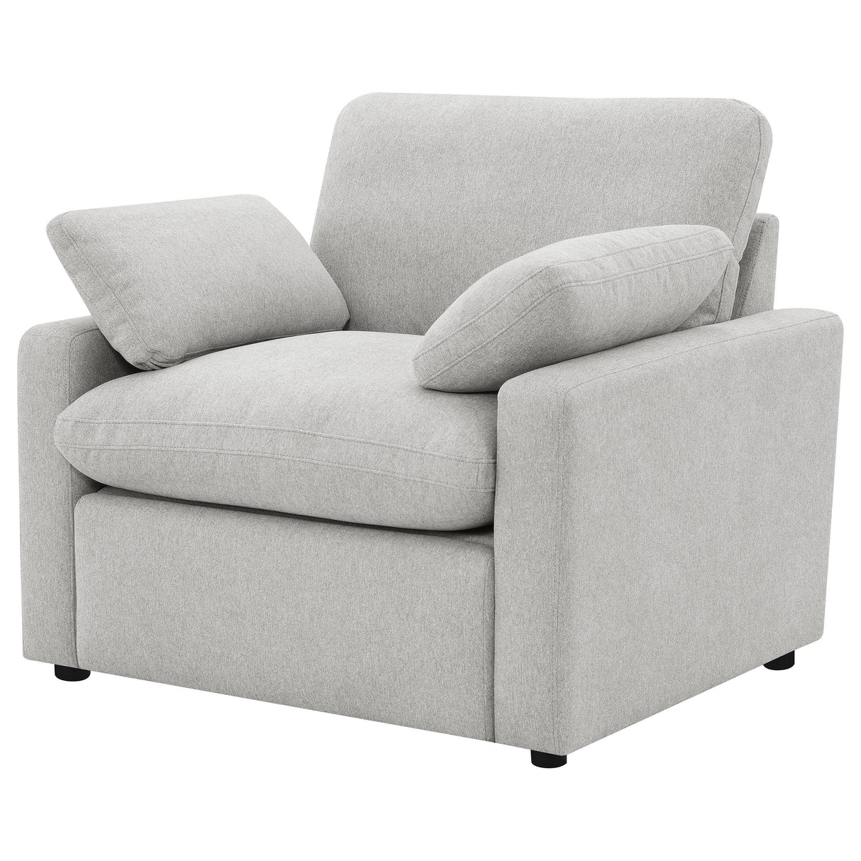 Collins Gray Upholstered Power Recliner Chair from Coaster - Luna Furniture