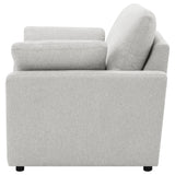 Collins Gray Upholstered Power Recliner Chair from Coaster - Luna Furniture