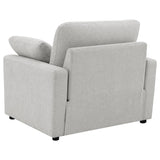 Collins Gray Upholstered Power Recliner Chair from Coaster - Luna Furniture