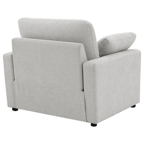 Collins Gray Upholstered Power Recliner Chair from Coaster - Luna Furniture
