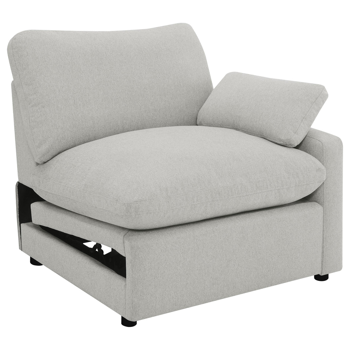 Collins Upholstered RAF Power Recliner Grey from Coaster - Luna Furniture