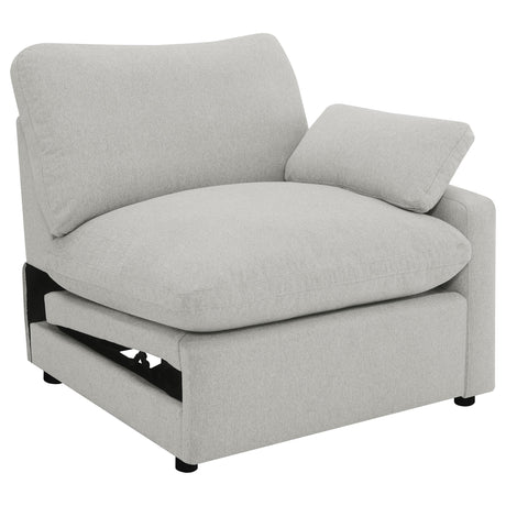 Collins Upholstered RAF Power Recliner Grey from Coaster - Luna Furniture
