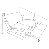 Collins Upholstered RAF Power Recliner Grey from Coaster - Luna Furniture