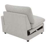 Collins Upholstered RAF Power Recliner Grey from Coaster - Luna Furniture