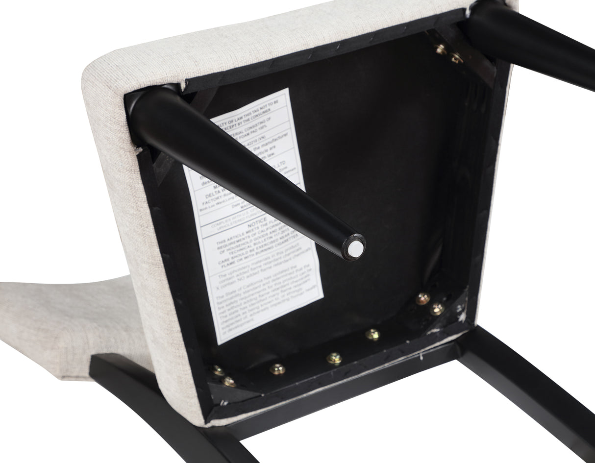 Colvin 5-Piece 52″ Round White Marble Dining Set, Black Finish from Steve Silver - Luna Furniture