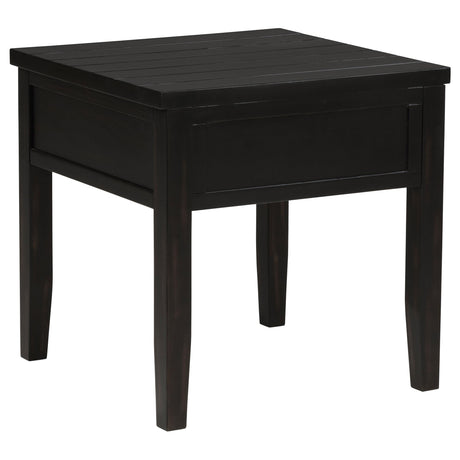 Concord Distressed Java 1-Drawer Square End Table from Coaster - Luna Furniture