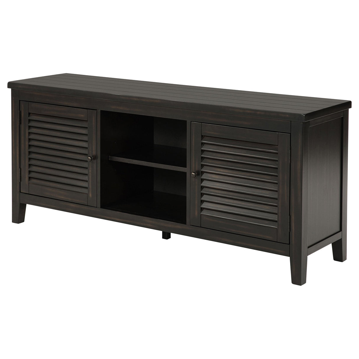 Concord Distressed Java 2-Door TV Stand Console from Coaster - Luna Furniture