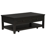 Concord Distressed Java 2-Drawer Rectangular Coffee Table from Coaster - Luna Furniture