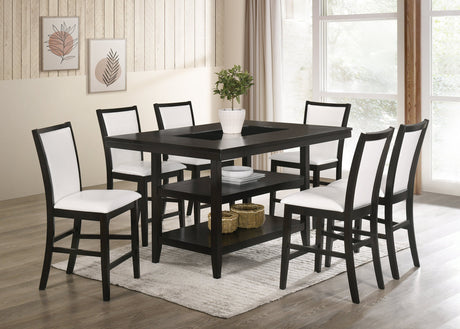 Condor White/Espresso 7-Piece Counter Height Set from Happy Homes - Luna Furniture