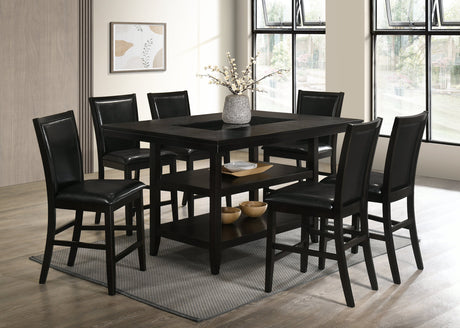 Condor Black PU 7-Piece Counter Height Set from Happy Homes - Luna Furniture