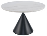 Conrad Black/White Round Marble Top Dining Room Set from Steve Silver - Luna Furniture