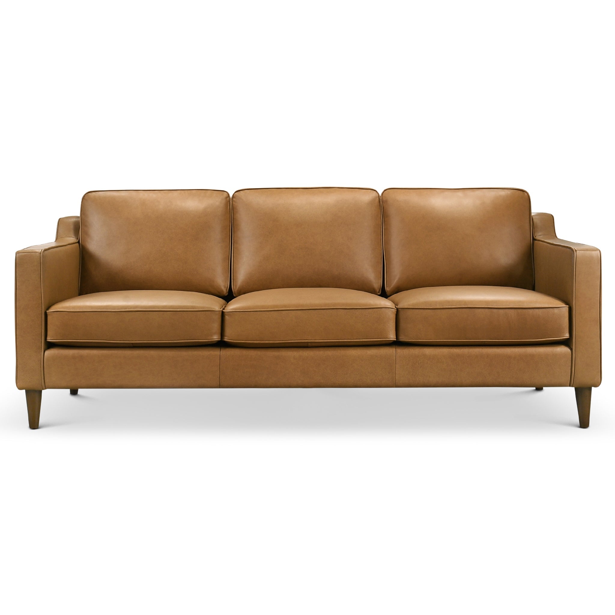Cooper Tan Genuine Leather Sofa – Luna Furniture