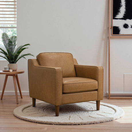 Cooper Tan Leather Lounge Chair from Midinmod - Luna Furniture