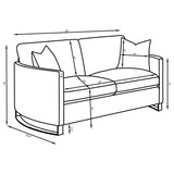 Corliss 2-piece Velvet Upholstered Sofa Set Camel from Coaster - Luna Furniture
